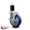 Service Caster 5'' Blue Poly Swivel 1-3/4'' Expanding Stem Caster with Brake SCC-EX20S514-PPUB-BLUE-TLB-134 - alternate 4